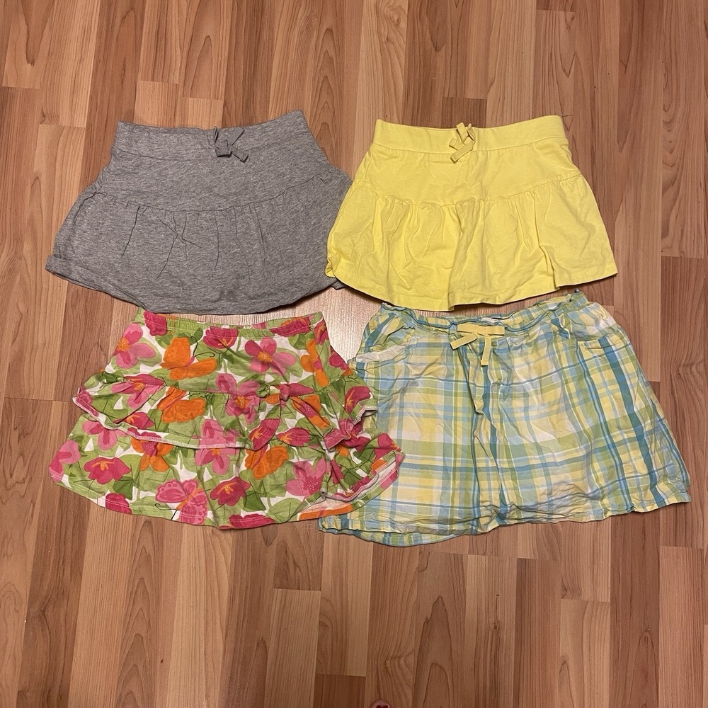 Girls Skirts LOT of 4 Size 7-8 Camp Vacation Summer Rec Crazy 8 EUC